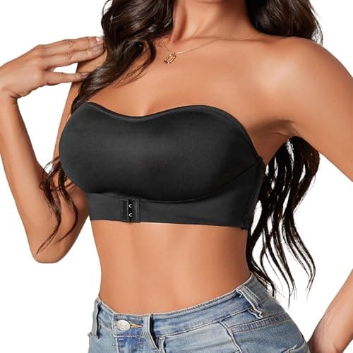 DEANGELMON Non-Slip Silicone Strapless Bra for Women