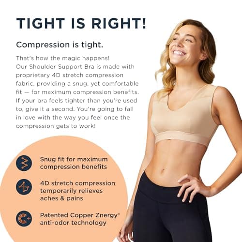 Tommie Copper Posture Corrector Bra - Back & Shoulder Support Compression Bra