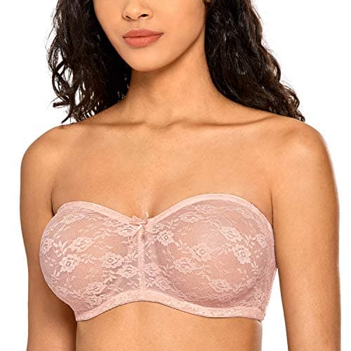 DOBREVA Women's Multiway See-Through Underwire Bra