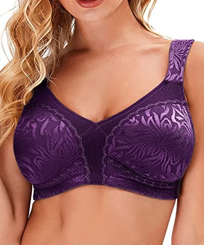 Wingslove Women's Wireless Minimizer Bra Plus Size