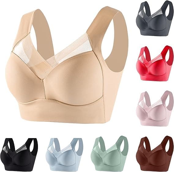 Hatmeo Plus Size Ice Silk Seamless Push Up Bra
