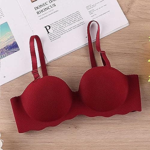 Hnodov Women's Wireless Push Up Bralette with Removable Straps