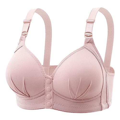 Hnodov Women's Front Closure Push-Up Sports Bras, Moderate Support Wirefree