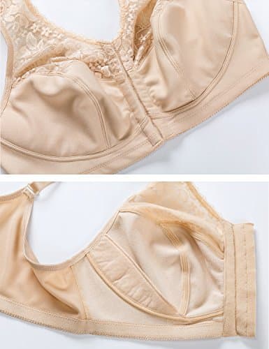 Delimira Plus Size Front Closure Racerback Lace Bra