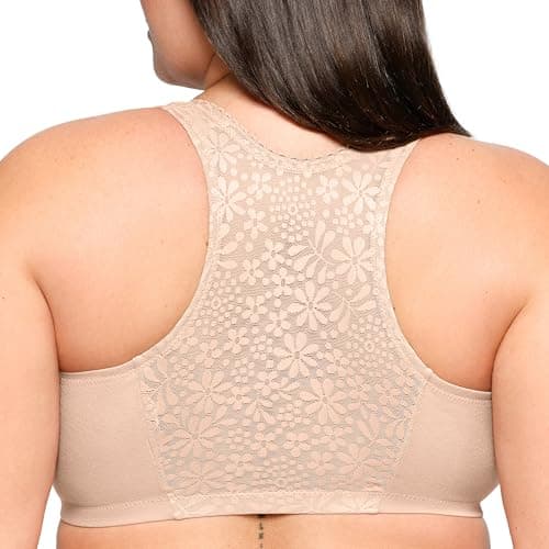 Glamorize Women's Plus Size Cotton T-Back Wirefree Bra #1908