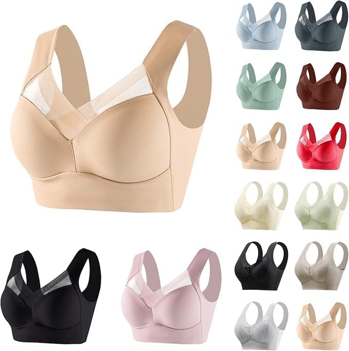 SHAOBGE Zen Chic Seamless Wireless Pushup Bra with Lysine Charm