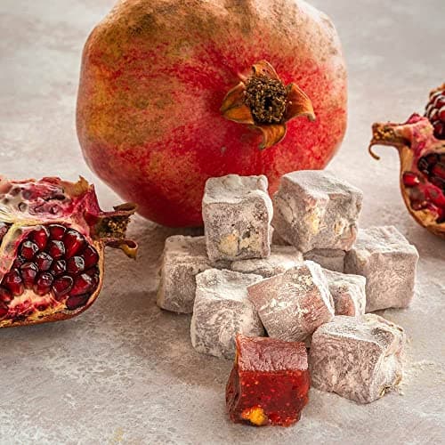 Turkish Delight with Pistachio and Pomegranate - 0.44 lb (200g) | Sweet and Nutty Treat from Turkey
