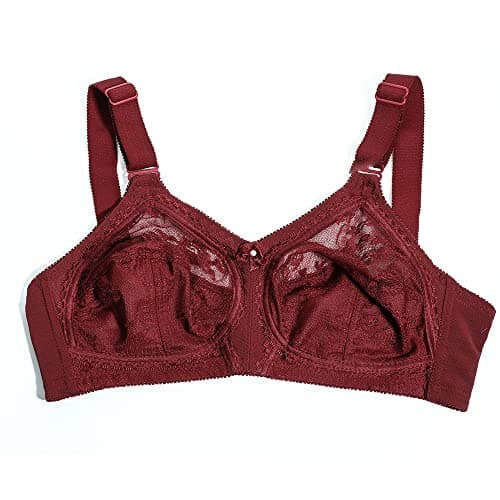 TELIMUSSTO Women's Plus Size Floral Lace Firm Hold Bra Minimizer