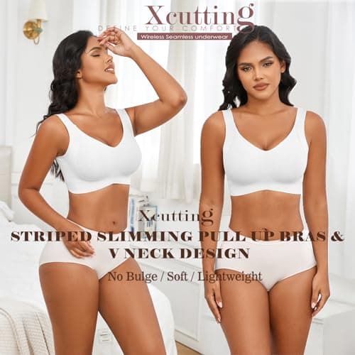 Xcutting Plus Size Wireless Bras for Women - Comfortable Full Coverage