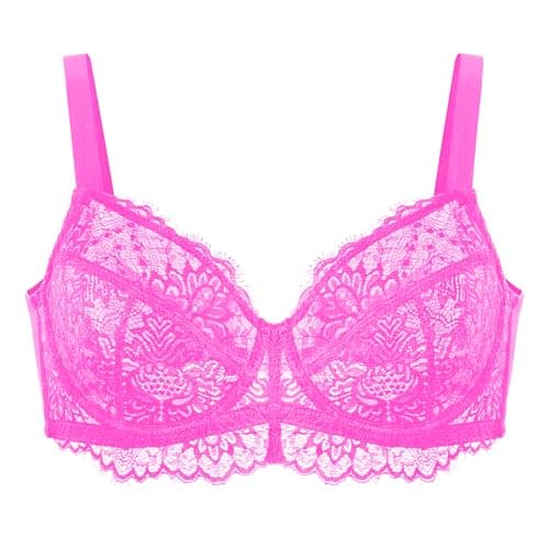 HSIA Minimizer Bra for Plus Size Women - Full Coverage Lace with Underwire