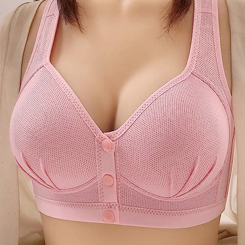 Hnodov Women's Front Closure Push-Up Sports Bras, Moderate Support Wirefree