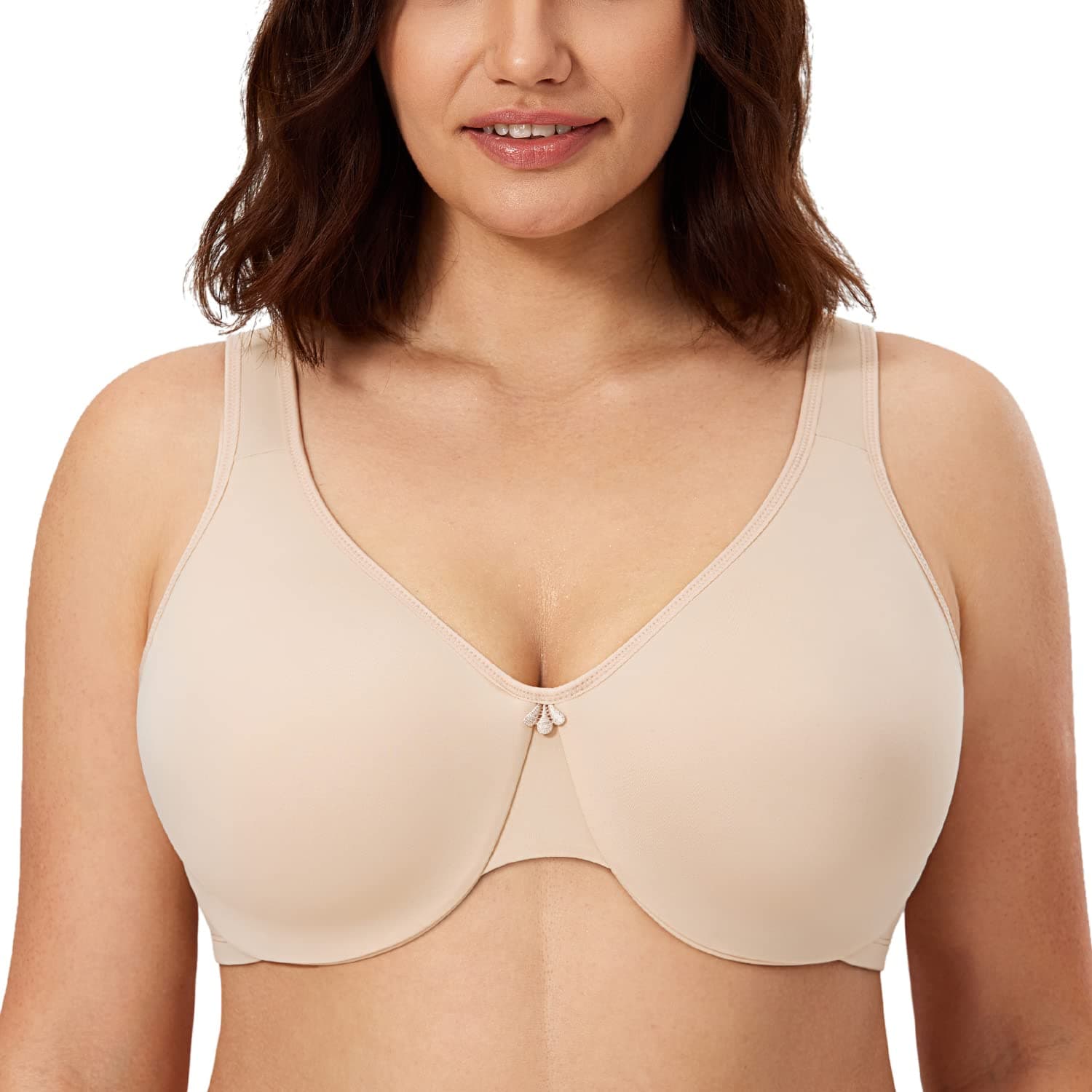CALVENA Women's Full Coverage Plus Size Minimizer Bra