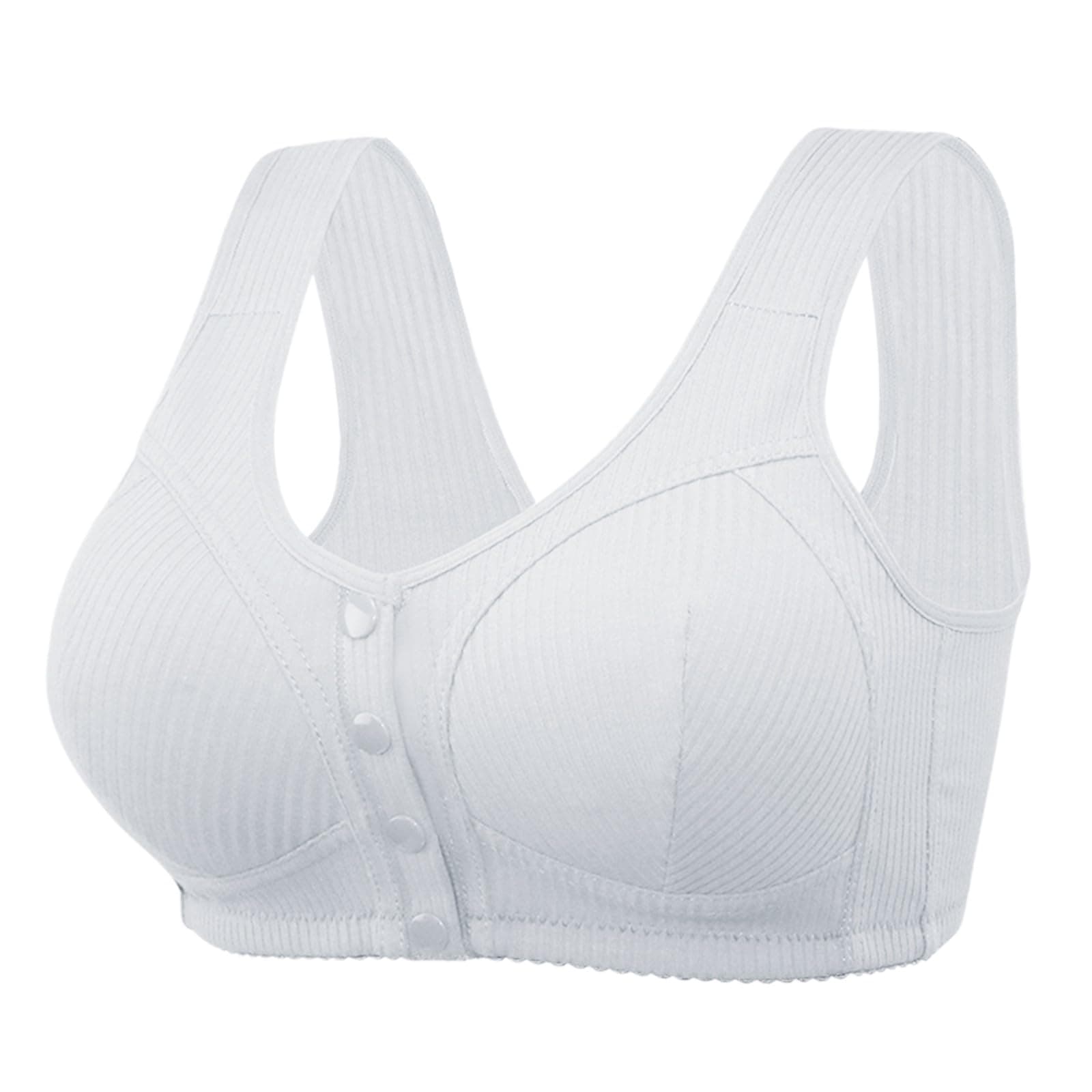 Cotton Full Coverage Wireless Front Closure Bra for Older Women