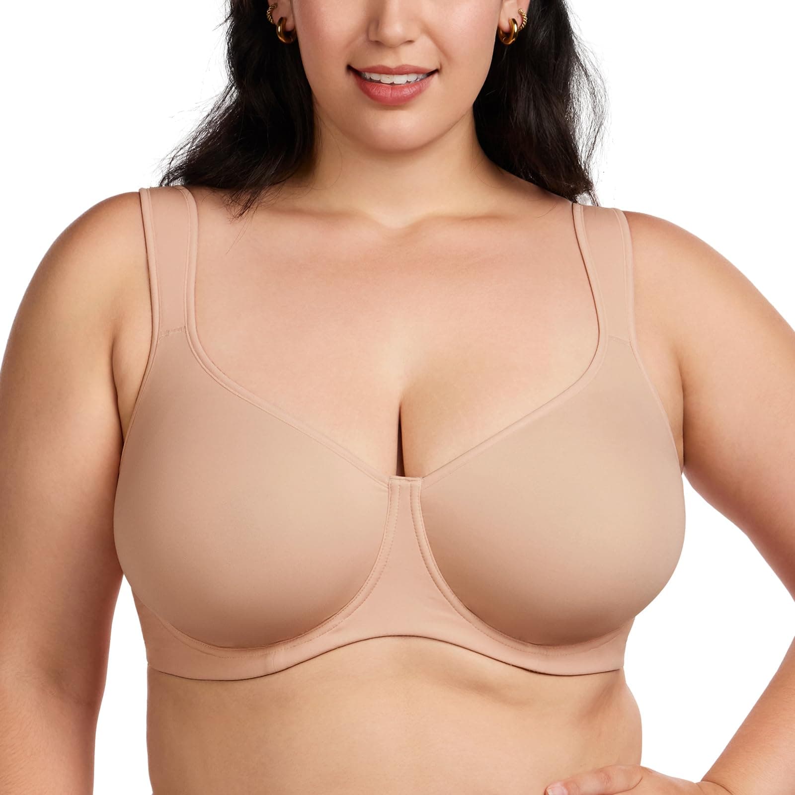 HSIA Minimizer Bra for Big Bust Women Taupe Beige