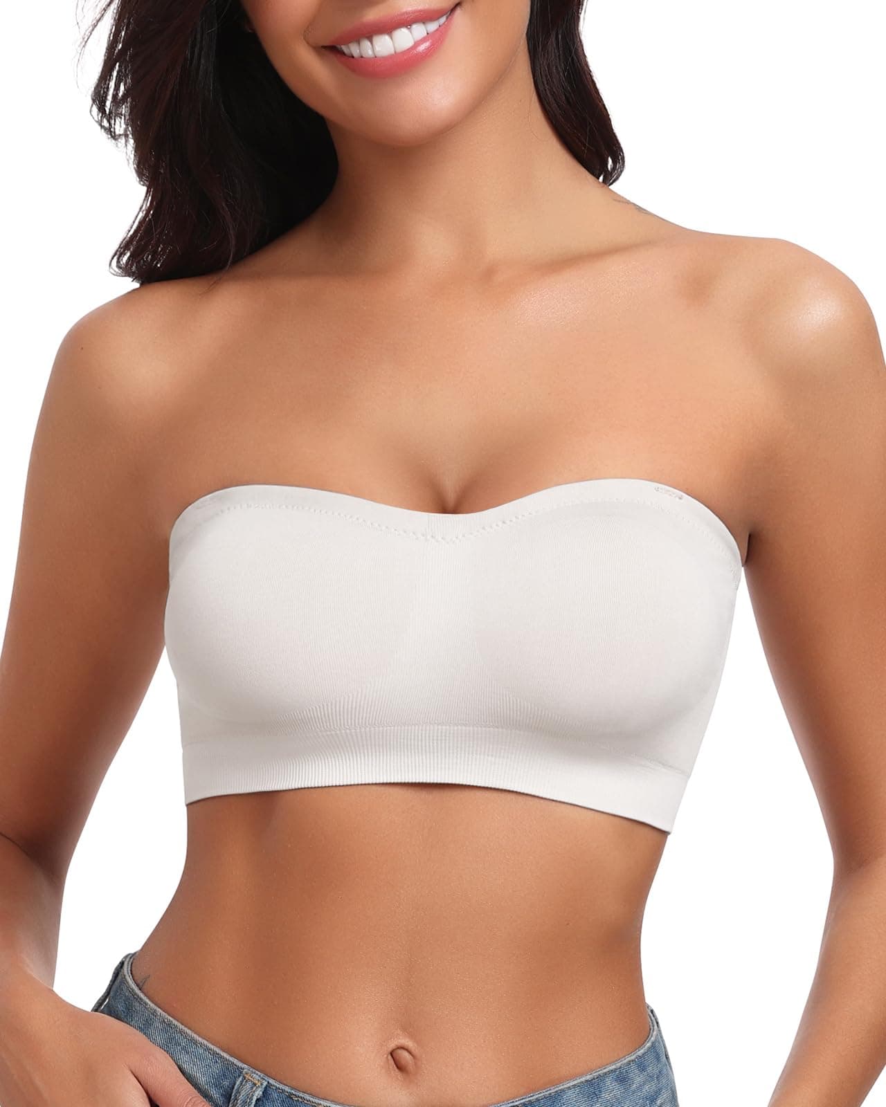 LEYSHE Wireless Padded Strapless Bra for WomenTube Top BraTop
