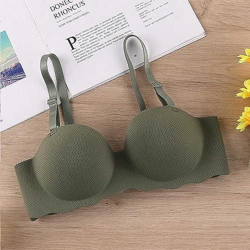 Hnodov Women's Wireless Push Up Bralette with Removable Straps