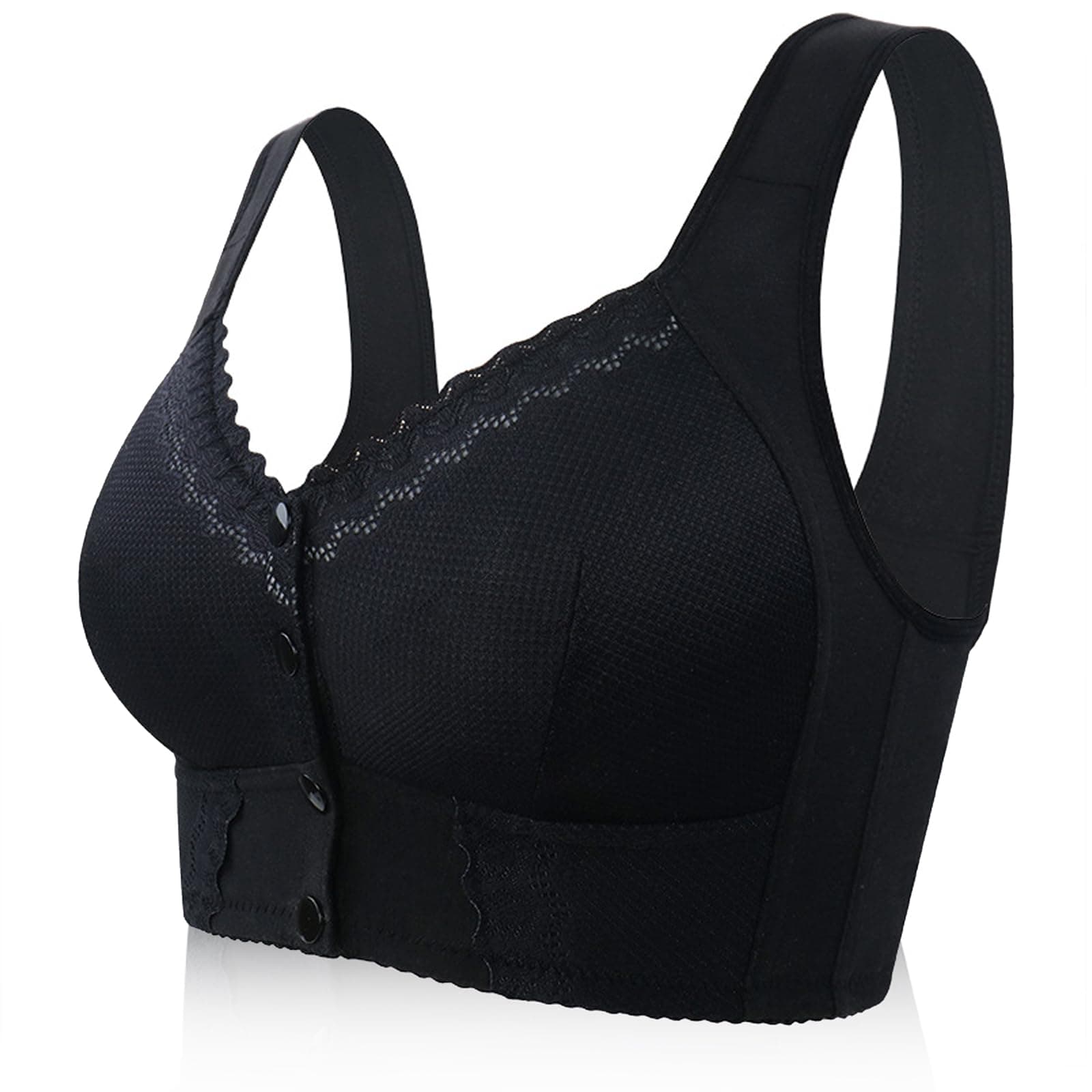 FHTECO Thin Cup Wireless Bras for Older Women