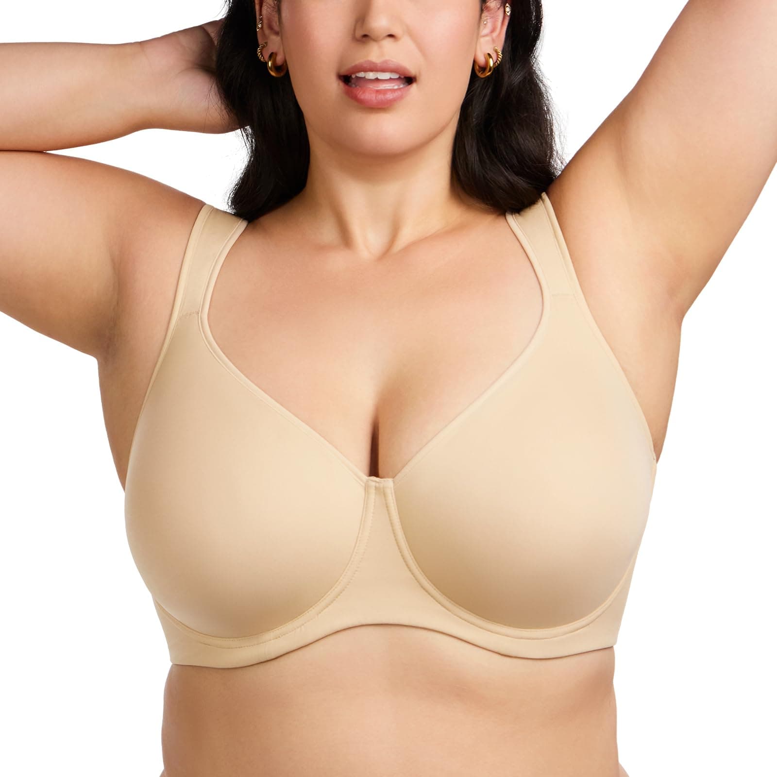 HSIA Women's Push Up Underwire Bra - Full Coverage & Padded for Heavy Breasts