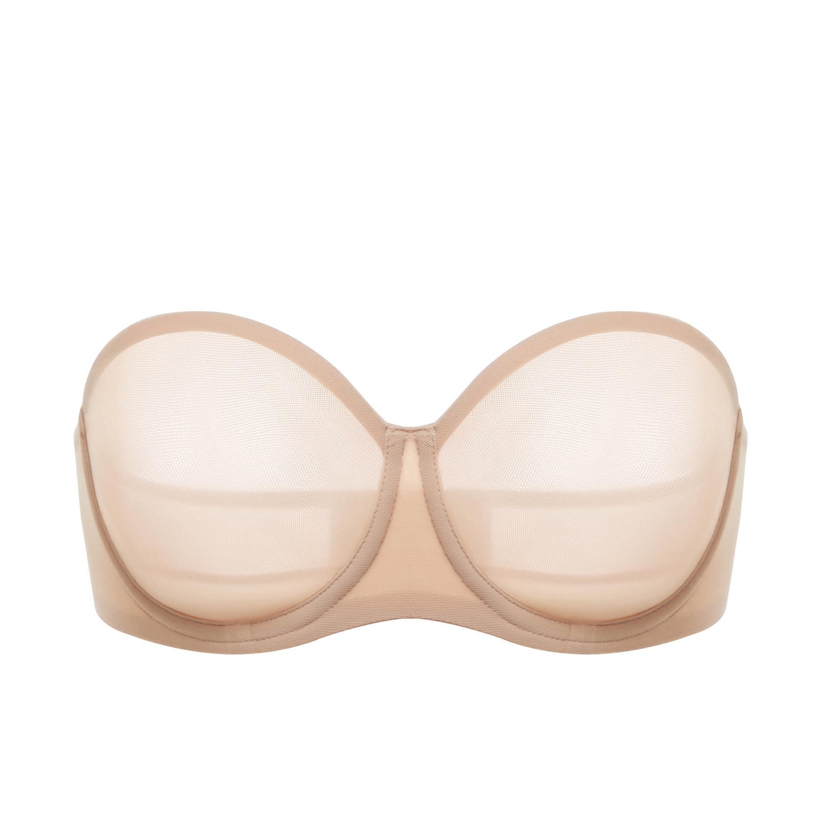 DELIMIRA Women's Comfortable Sheer Mesh Plus Size Unlined Bra