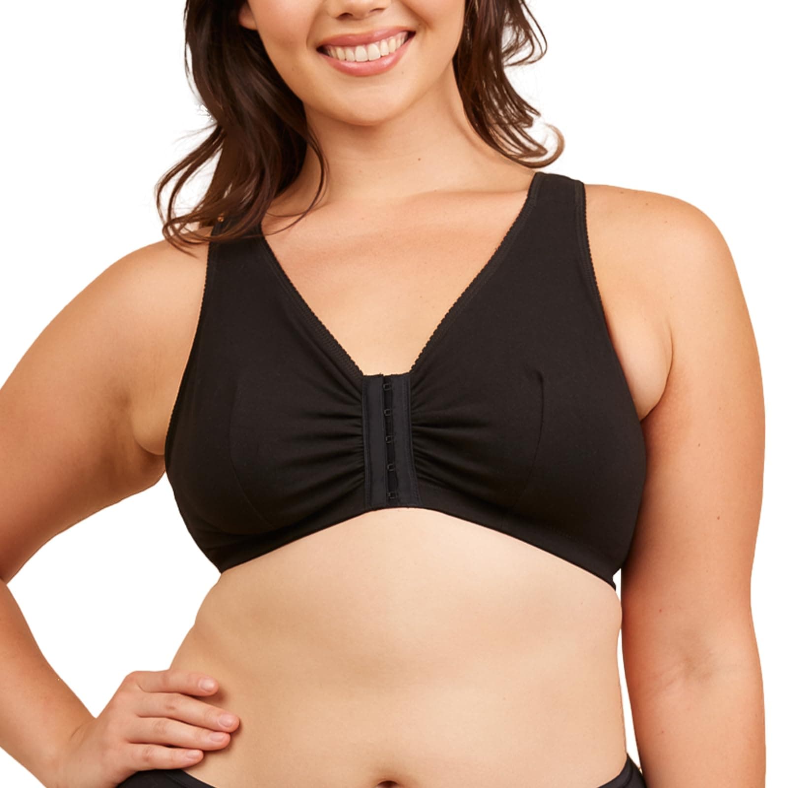 LEADING LADY Women's Cotton Front-Closure Leisure Bra
