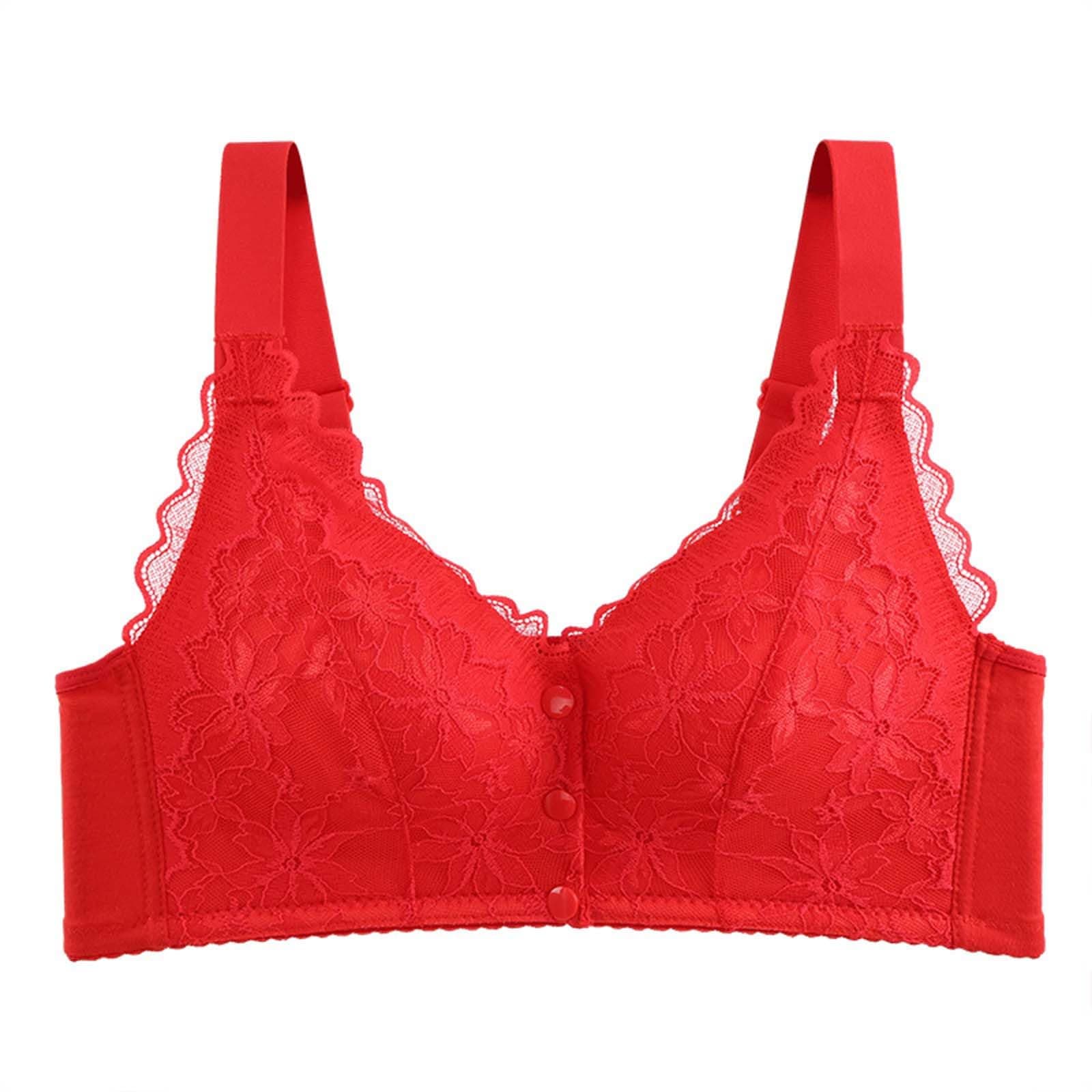 Floral Lace Bralette for Women - Wireless, Comfortable, Front Closure Sleep Bra