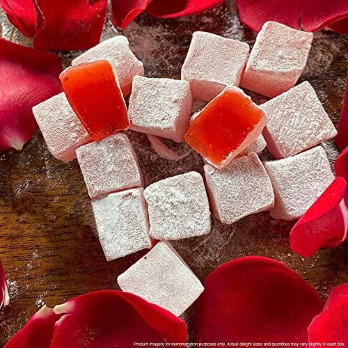 Haci Bekir Turkish Delight: Rose & Lemon Vegan Gummy Candy - 300g Gourmet Pack