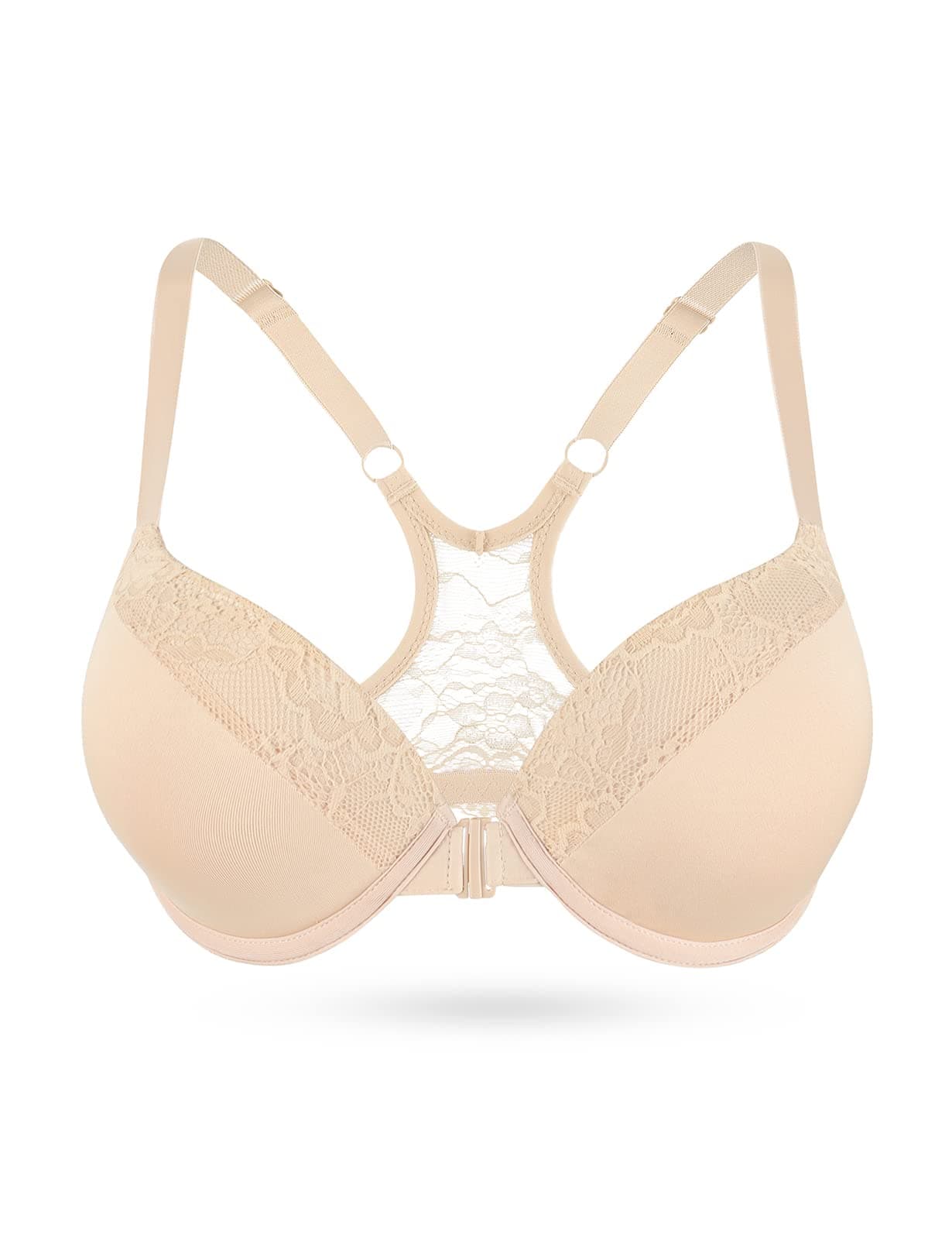 Lingesxy Push-Up Racerback Underwire Bra Adds 2 Cups