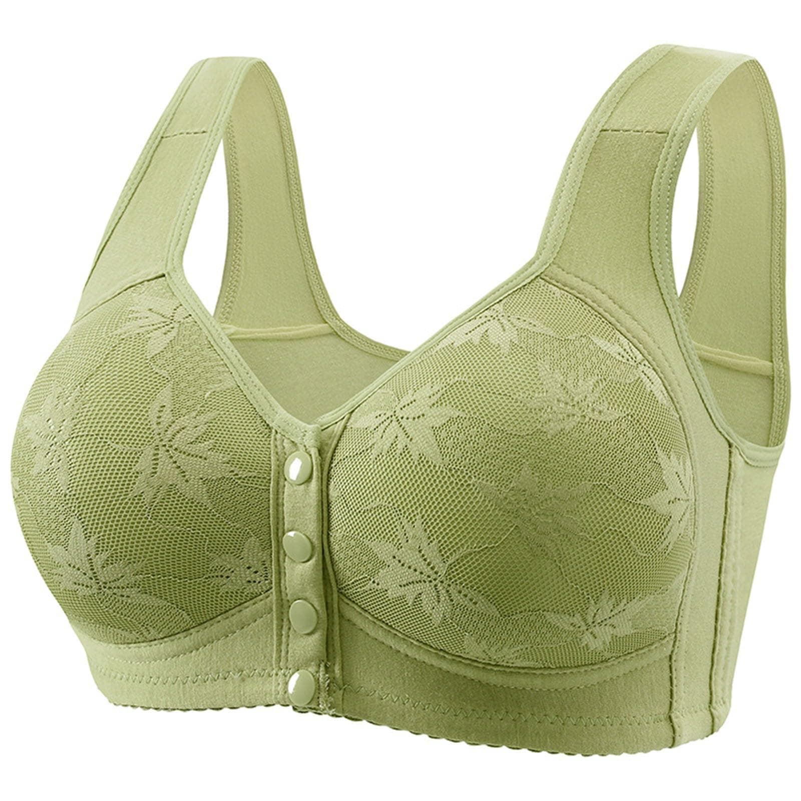 Comfortable No-Wire Bras for Older Women with Front Snap Closure