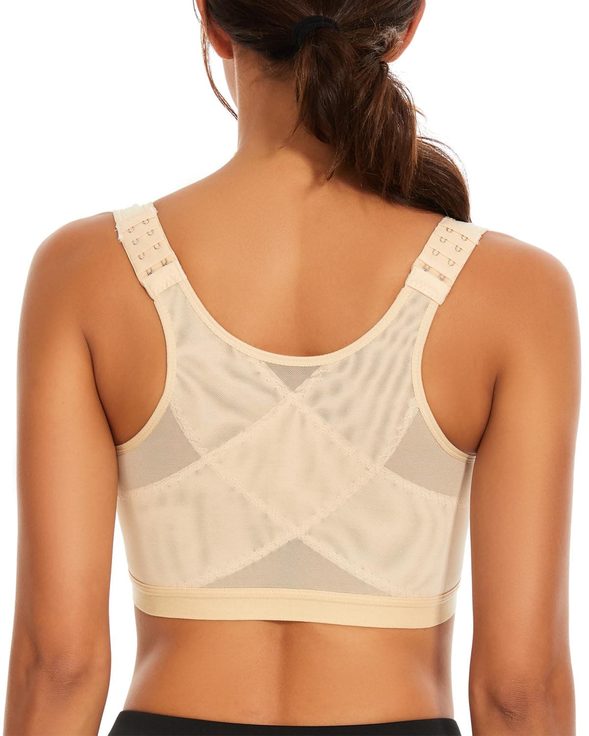 newlashua Women's Posture Corrector Bra with Front Closure Back Support
