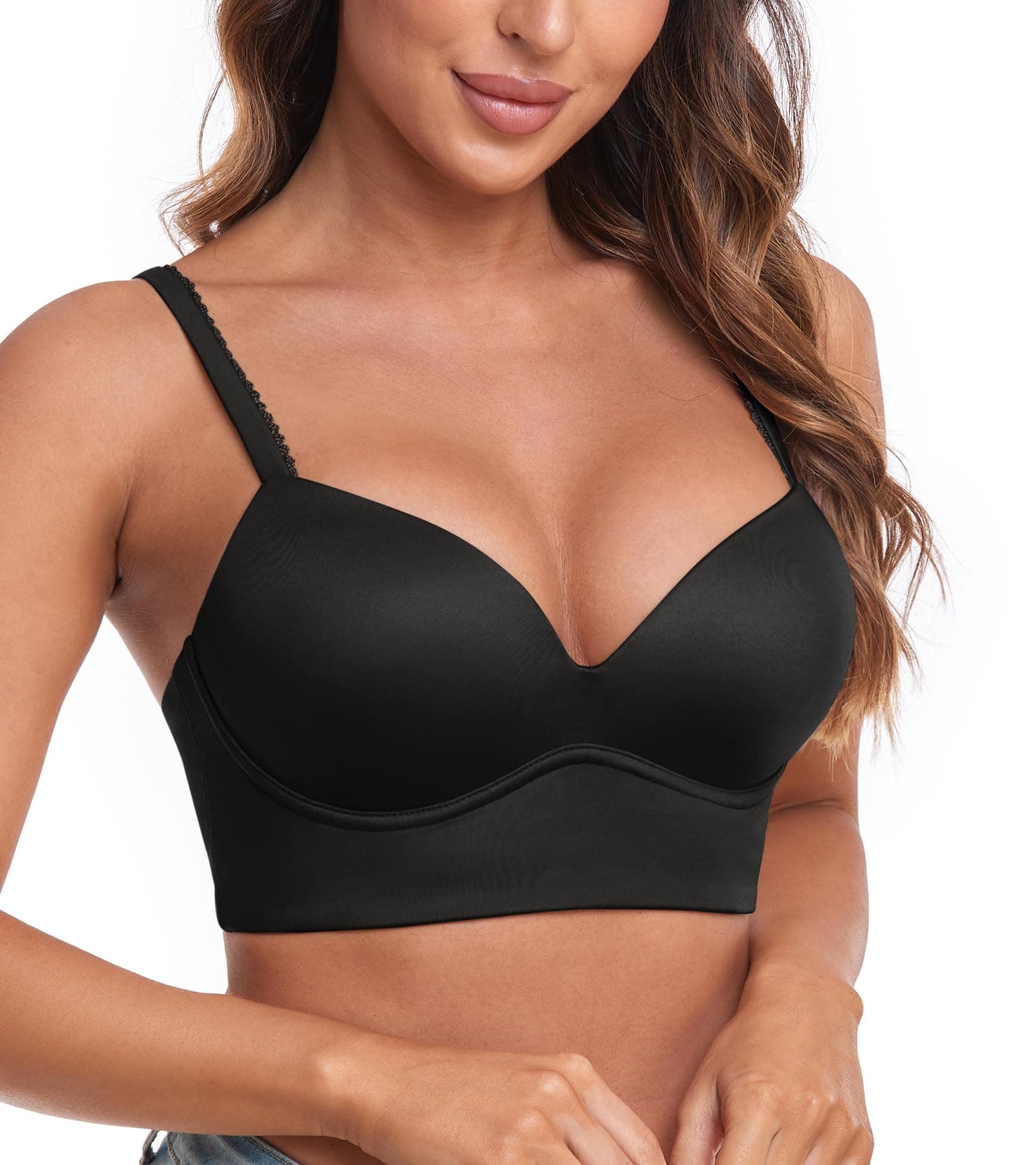 Women's Plunge Wirefree Push Up Bra