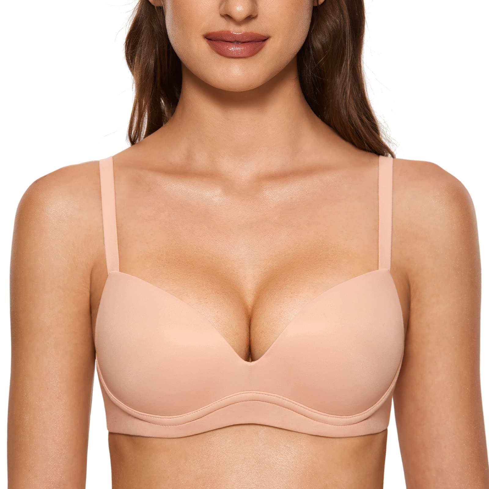 DOBREVA Women's Push Up Padded Bra No Underwire Comfortable