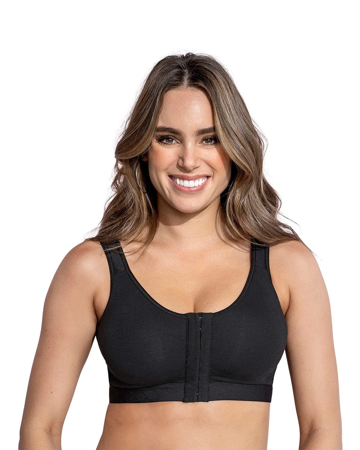 Leonisa Stretchy Cotton Wireless Bra - Posture Corrector for Women