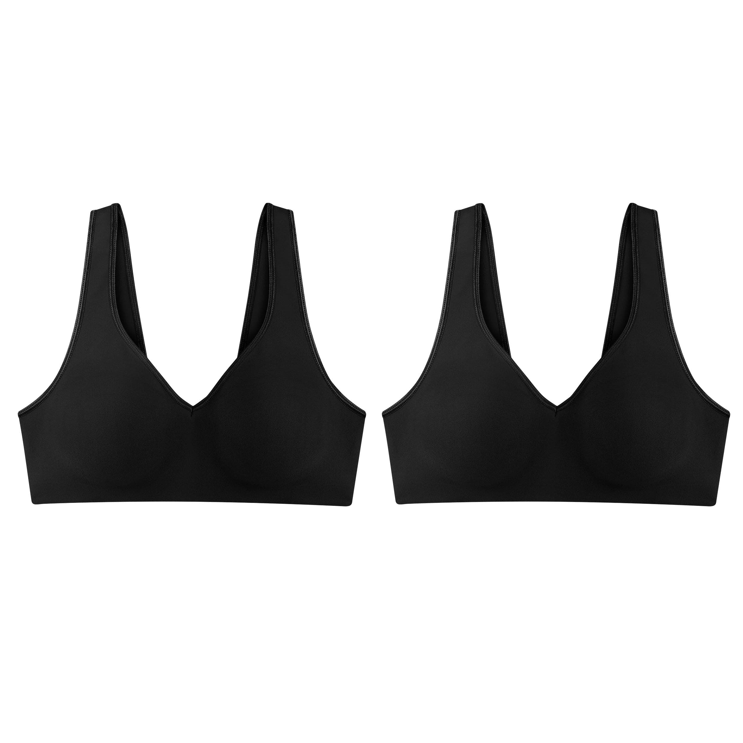 Hanes Women's Wireless Bra - Smooth Comfort, Full-Coverage T-Shirt Bra, Single or 2-Pack