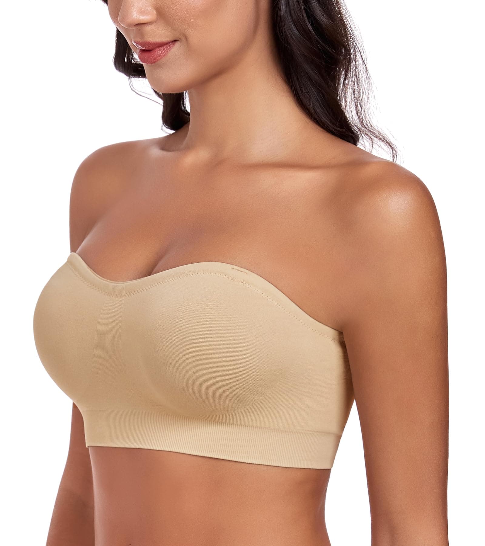 DotVol Women's Wireless Non-Slip Silicone Strapless Bralette