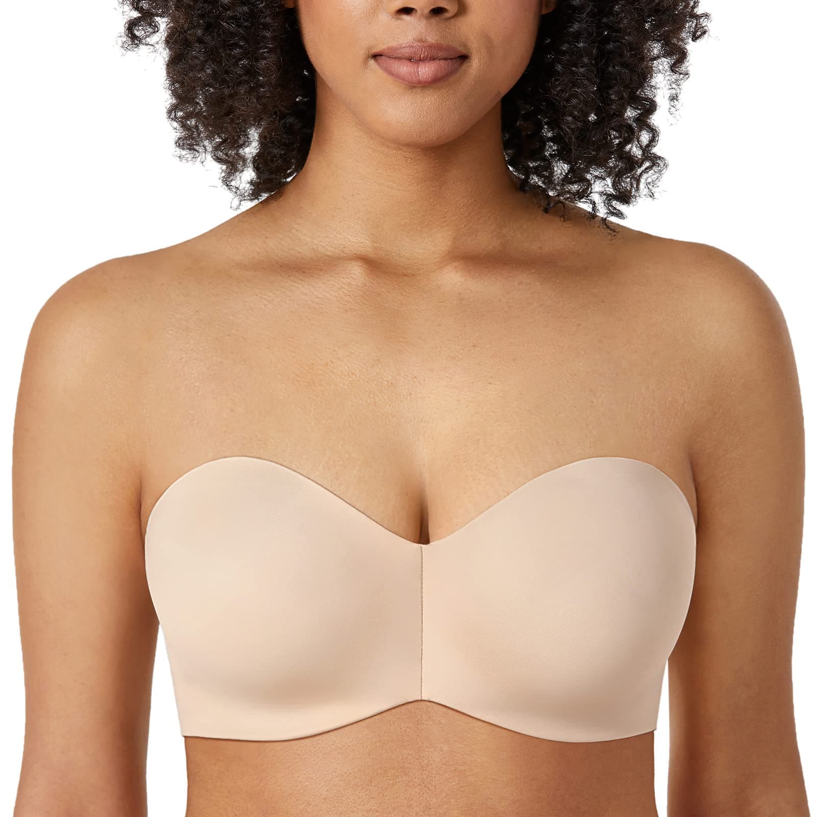 Delimira Women's Strapless Silicone-Free Minimizer Plus Size Bra