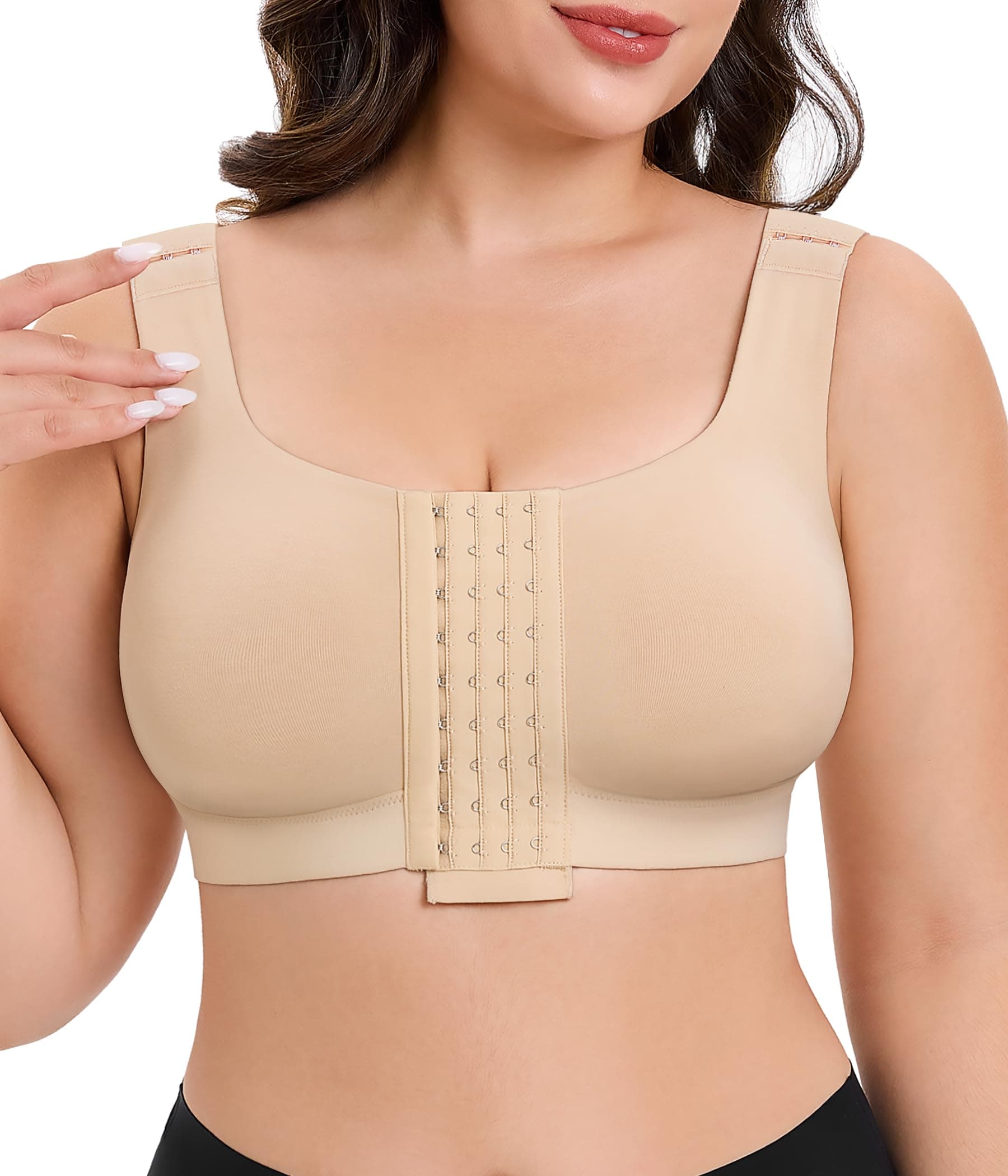 CYDREAM Wireless Post-Surgery Bra with Compression Front & Adjustable Straps