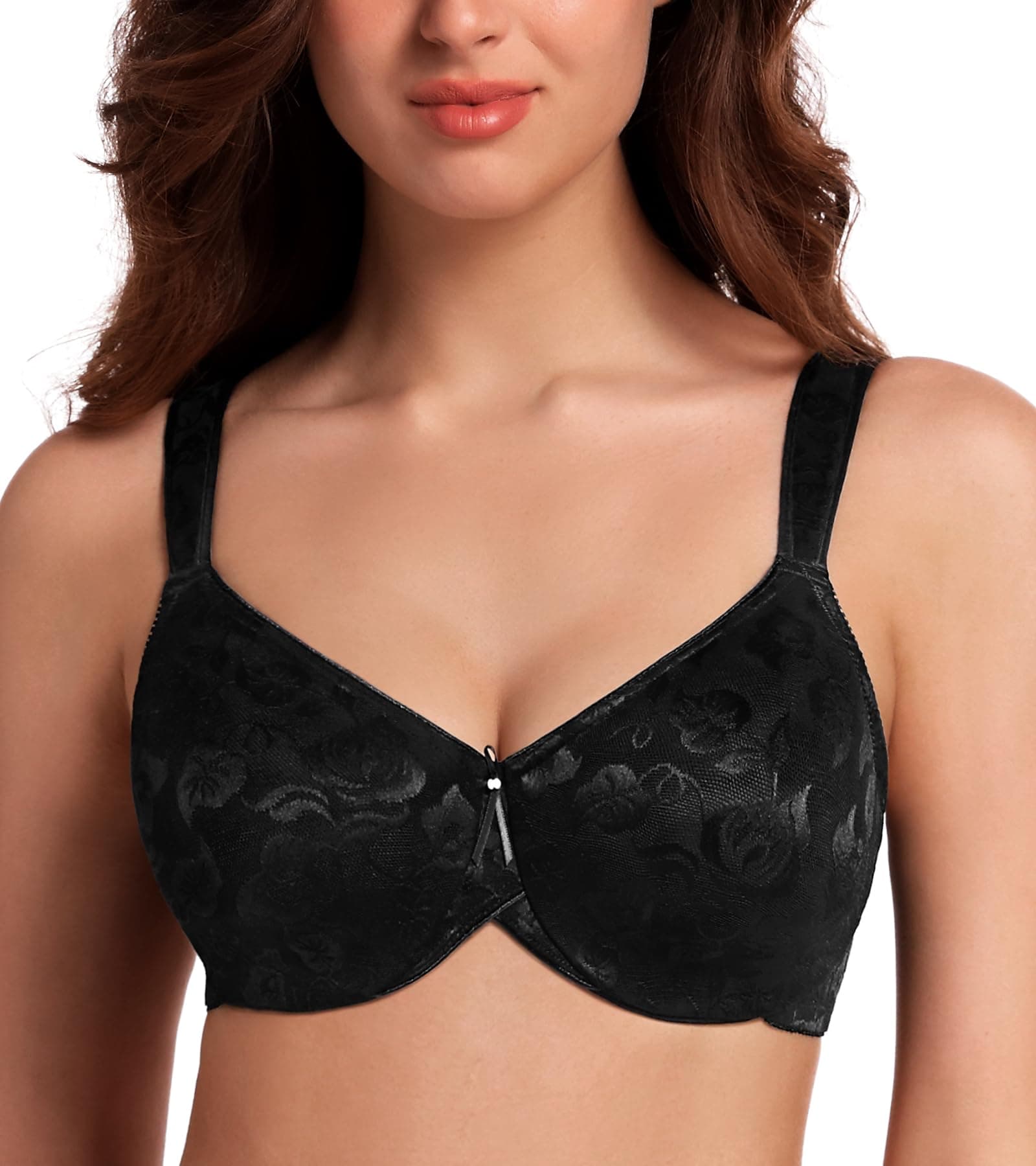 HACI Women's Minimizer Bra - Full Figure, Non-Padded, Plus Size Underwire Support