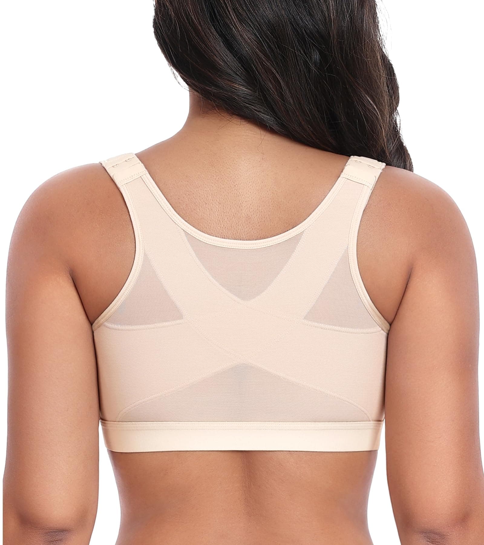 HACI Women's Posture Support Front Closure Wireless Bra