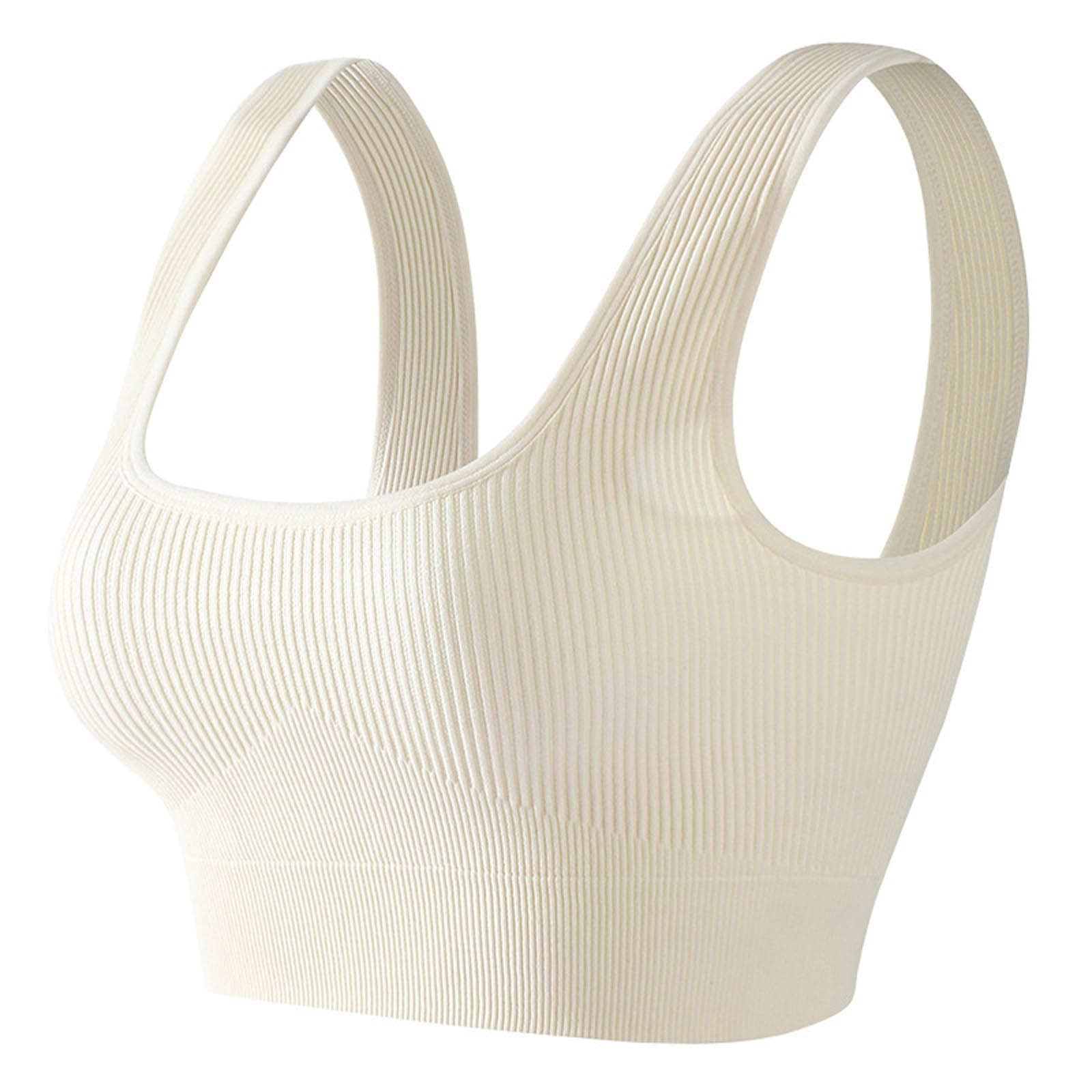 Medium Support Seamless Ribbed Sport Bralette for Women Yoga Workout