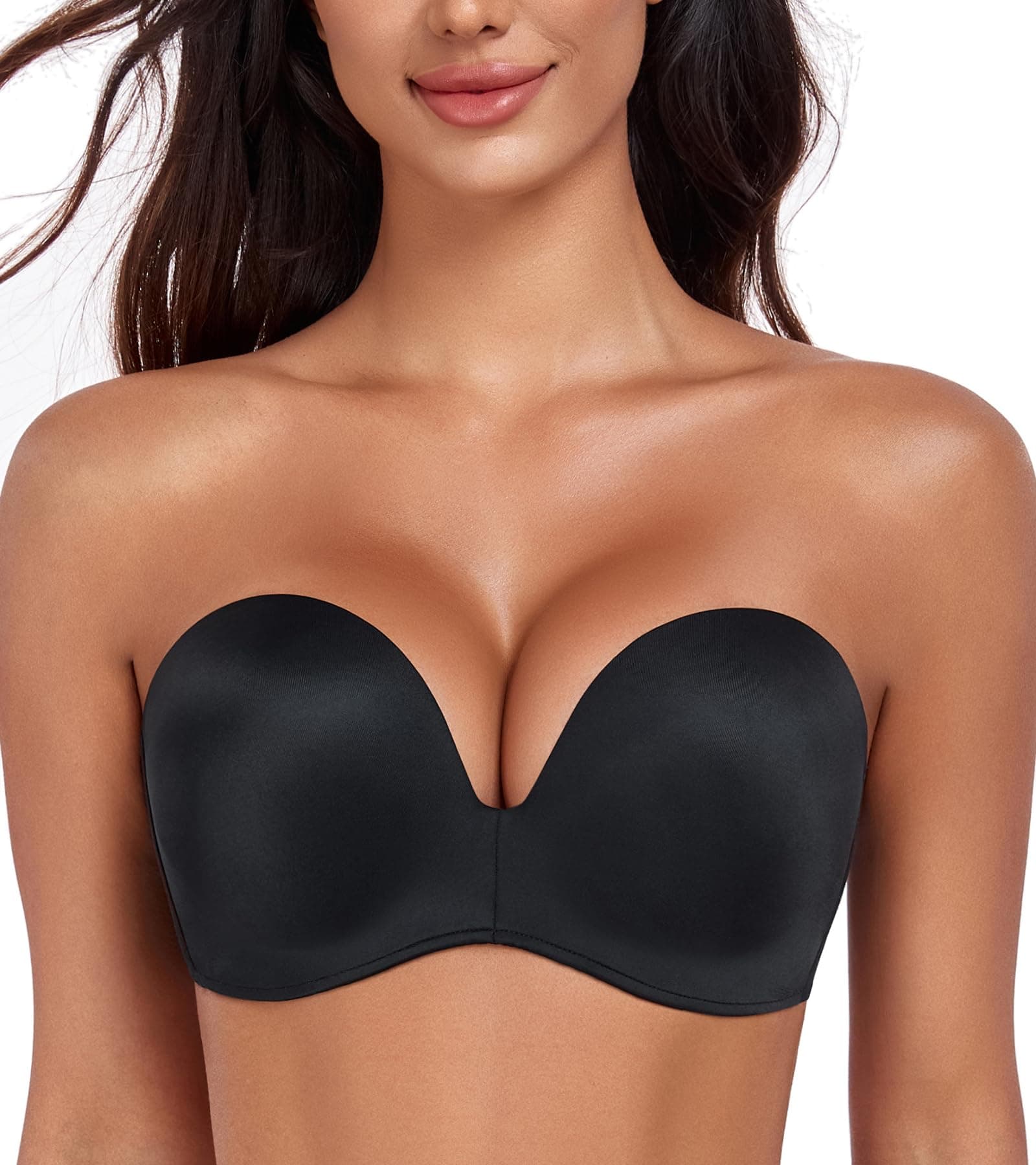 HACI Anti-Slip Push-Up Bra for Women Wireless Padded Stay Put