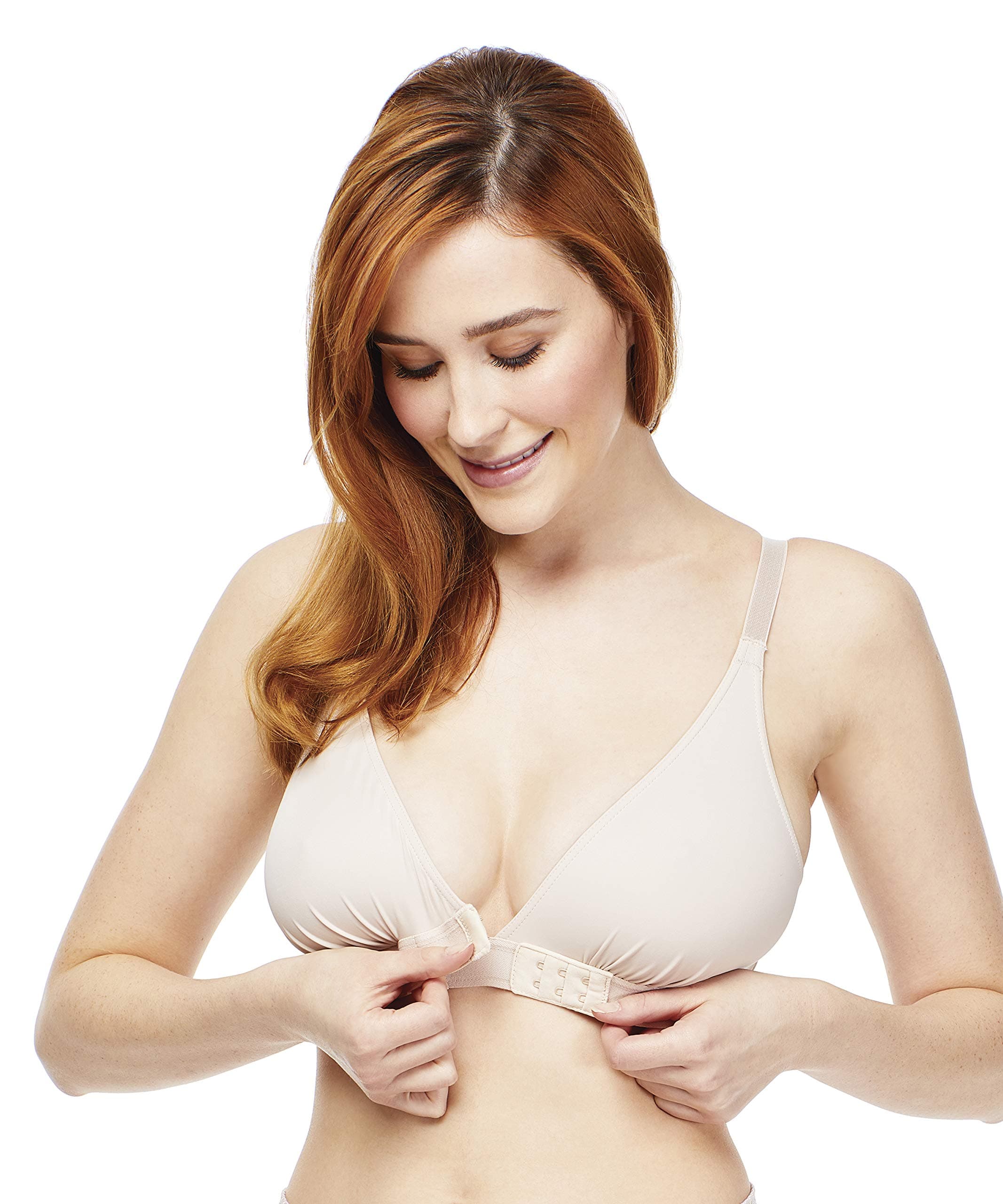 Carole Martin Women's Front Closure Crossover Bra, Enhanced Comfort, Adjustable Hook and Eye