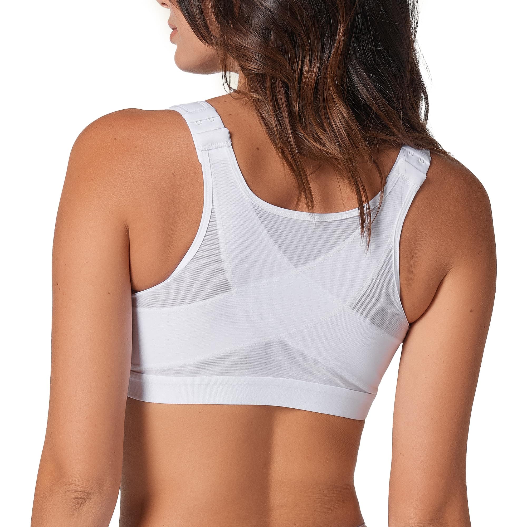 Leonisa Women's Wireless Back Support Bra, White, 40C