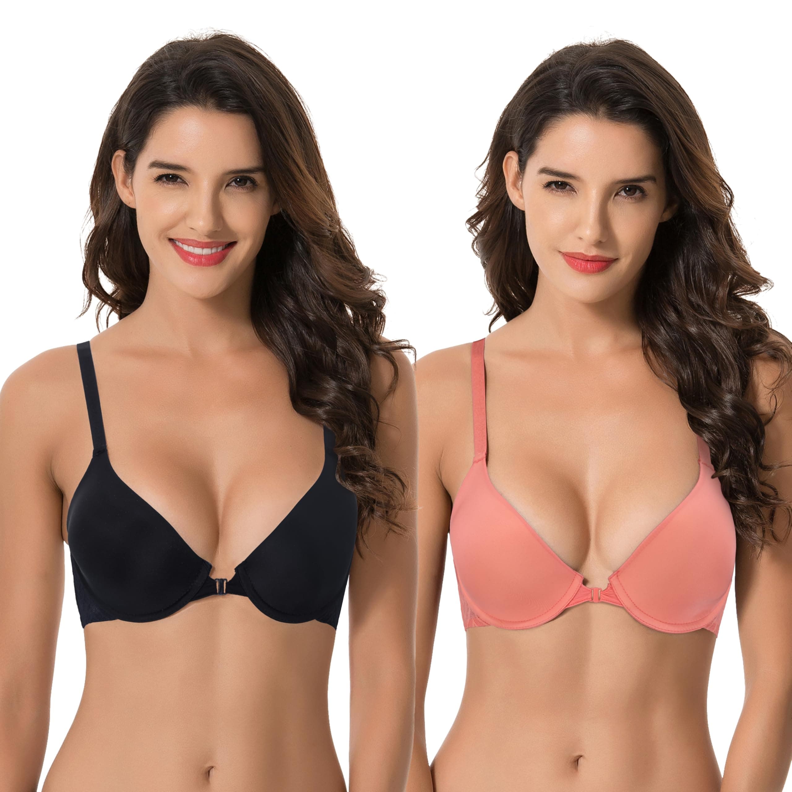 Muse Women's Plus Size Full Coverage Underwire Bra-2PK