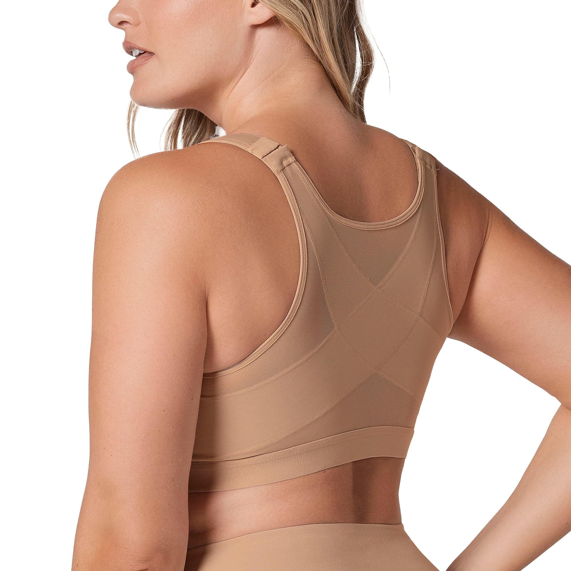 Leonisa Posture Corrector Bra for Women Full Coverage Wireless Front Closure