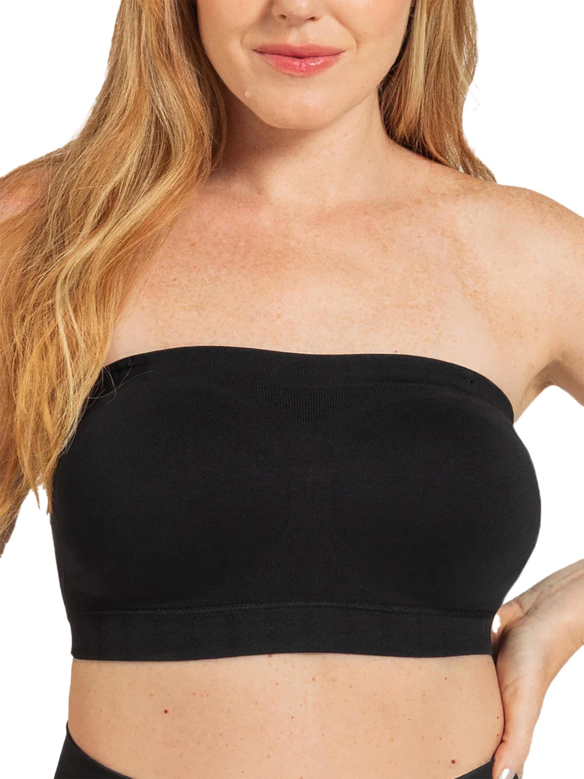 Shapermint Plus Size Strapless Bra - Free Clear Straps Bandeau Top