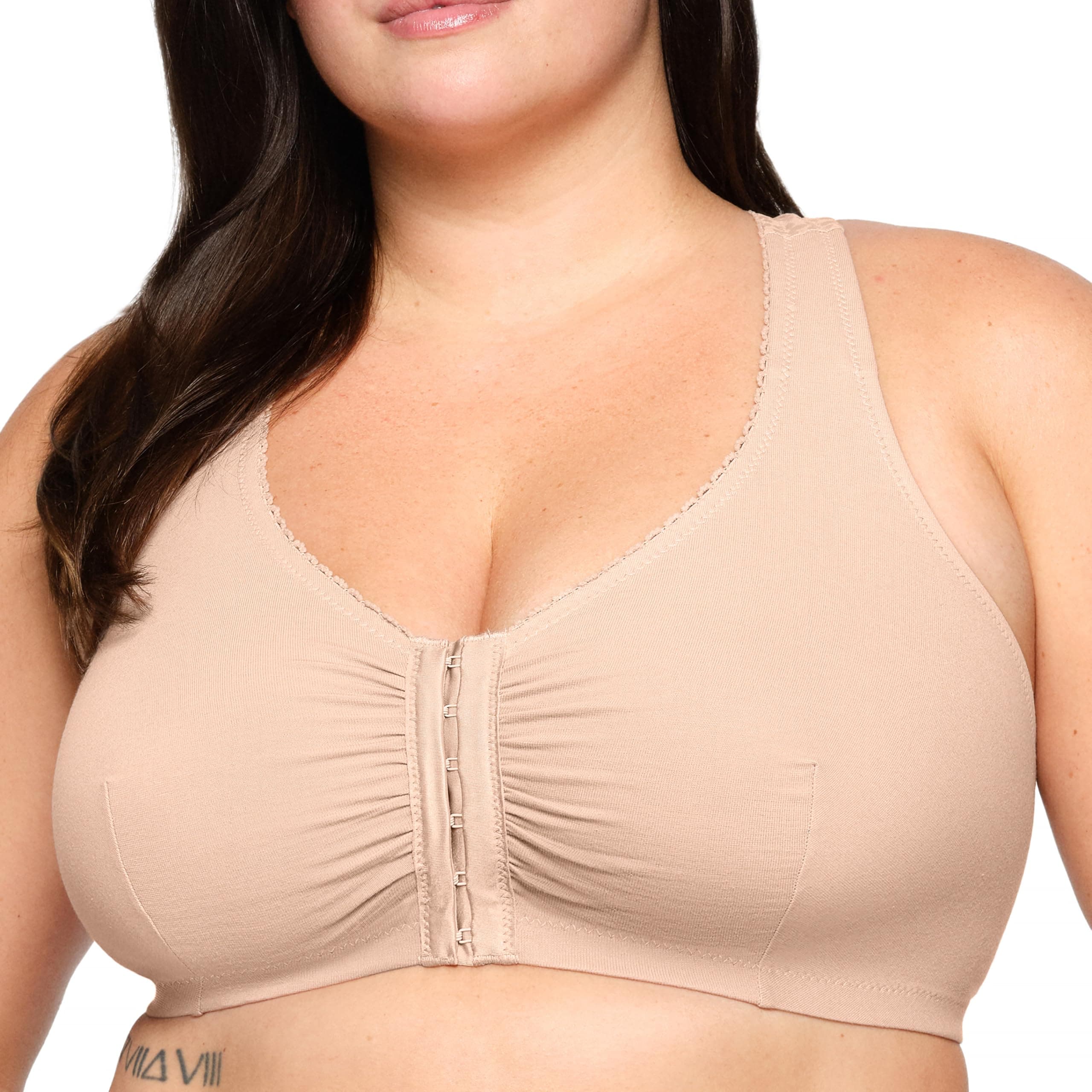 Glamorize Women's Plus Size Cotton T-Back Wirefree Bra #1908