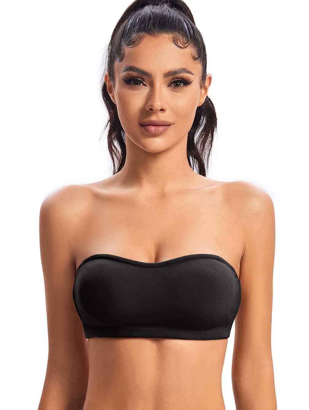 ANGOOL Wirefree Seamless Stay-Up Padded Bra for Women