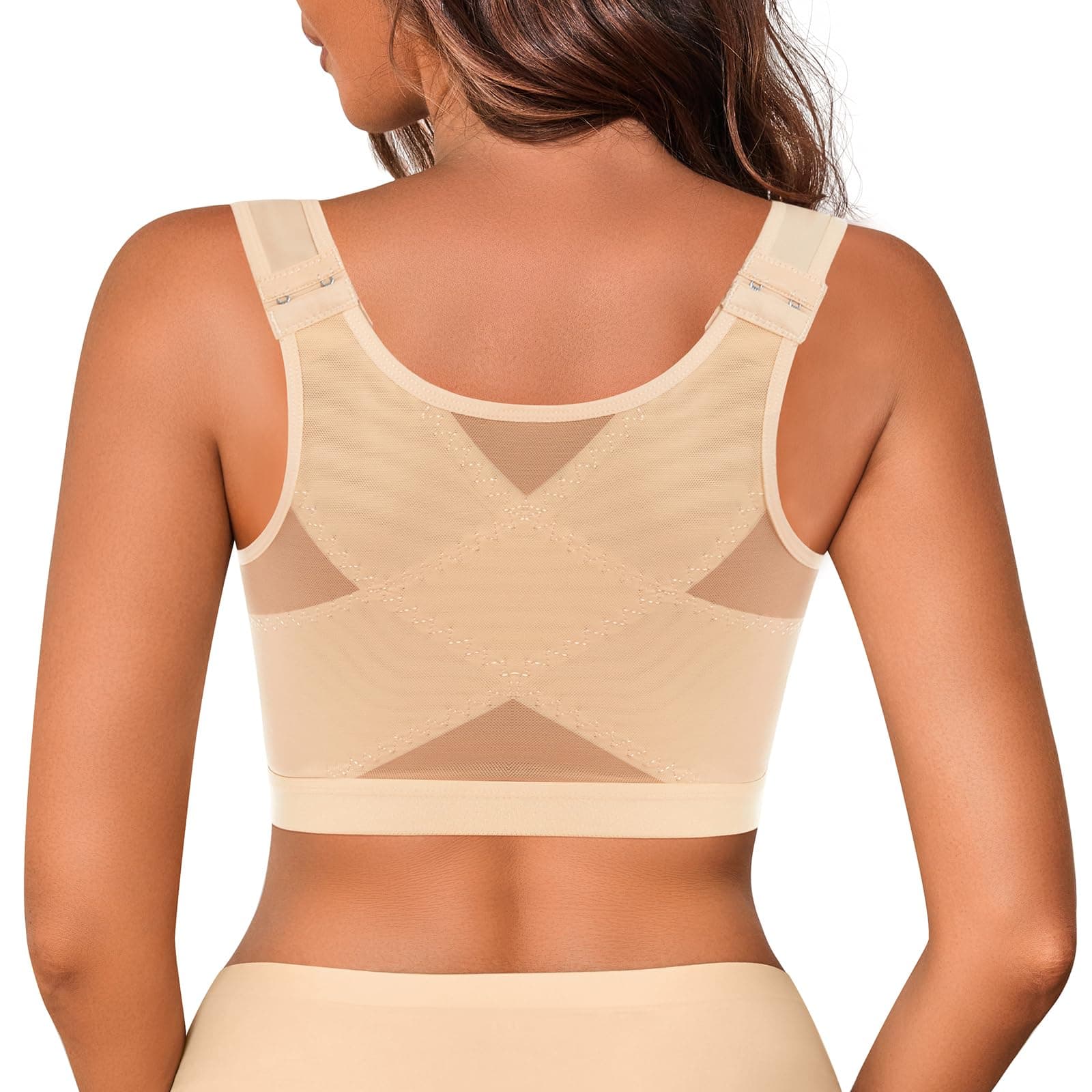 IROCUE Wireless Posture Correcting Bra, Full Coverage Support